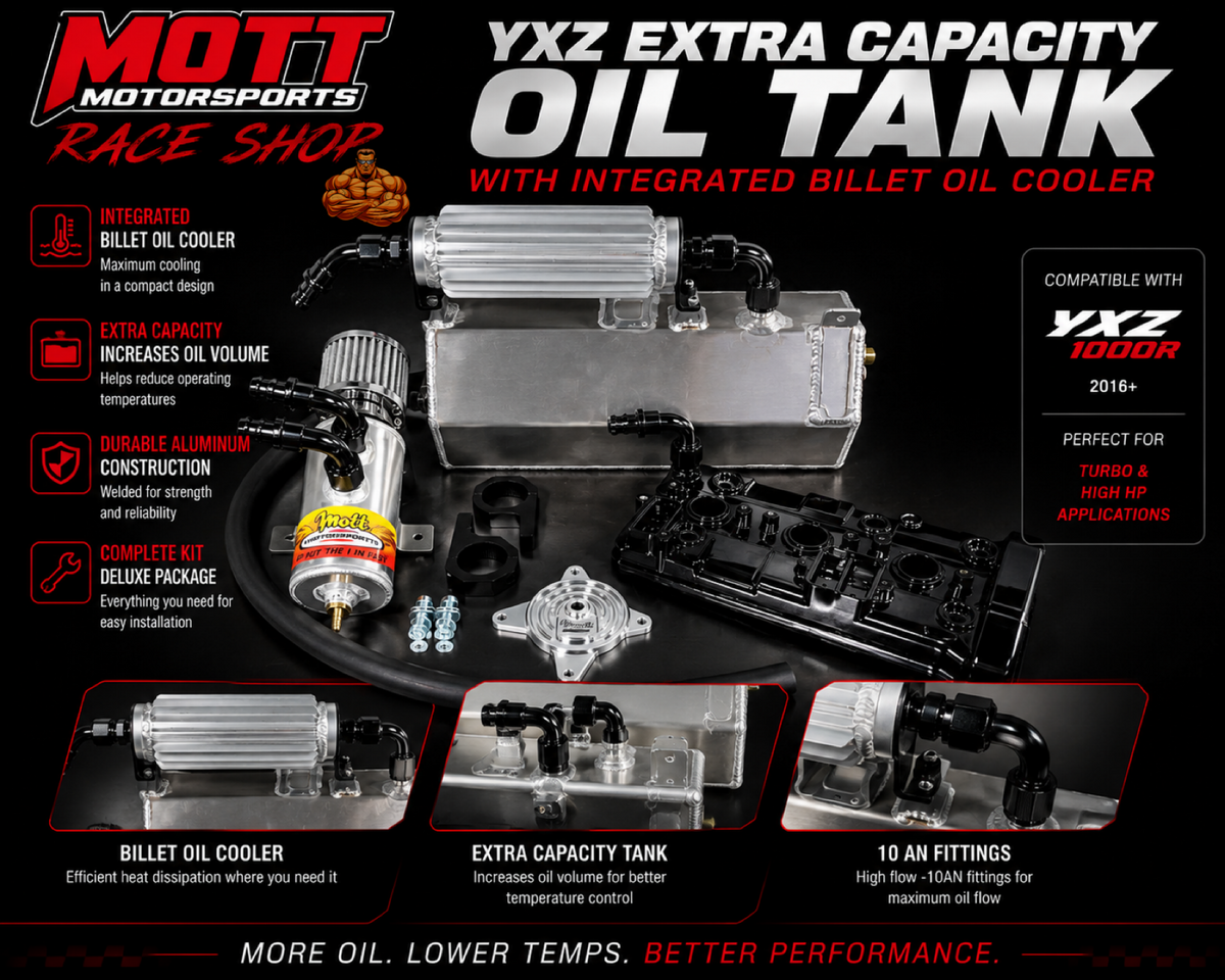 MOTT “RACE SHOP” YXZ Extra capacity oil tank (Deluxe Kit) – Mott