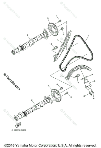 YXZ 1000 TIMING CHAIN DAMPER 2HC-12252-00-00